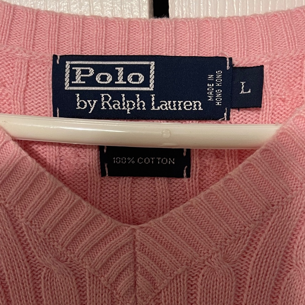 Ralph Lauren Pink Knit Vest - Picture 2 of 2